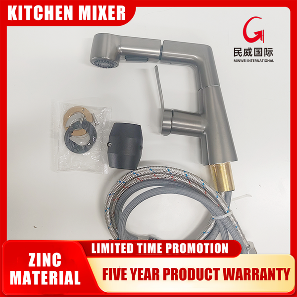 Minwei Luxury Polished Thermostatic Pull-Out Kitchen Faucet with 360-Degree Rotation for Widespread Sanitary Ware-mv8704 - Beijing Minwei International Technology Co., Ltd.