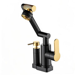 Basin Faucet Gun Gray Basin Hot and Cold Faucet Universal Faucet with  Liquid Soap Dispensers