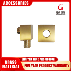 Water Outlet Shower Elbow Single-Handle Brushed Gold Bathroom Hardware Rain Spray Wall-Mounted Brass Chrome Shower Hose Elbow-mv926 - Beijing Minwei International Technology Co., Ltd.