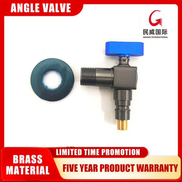 Minwei New Design Gray Hot Brass Angle Valve Thick Body Extended Model High Flow Stop Valve for Bathroom - Beijing Minwei International Technology Co., Ltd.