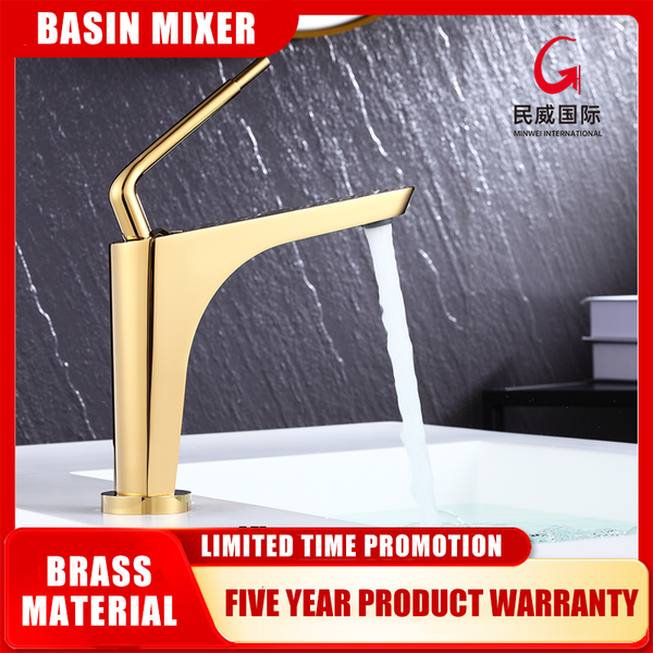 mv4733 Minwei Brass Newly Designed Faucets Hand Wash Sink Washbasin Single Hole Single Lever Tap for Luxury Bathroom Basin Faucet - Beijing Minwei International Technology Co., Ltd.