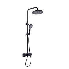 Kaiping Durable Black Ladle Copper Low Price Rain Shower Set Bath Deck Mounted Bath Tub Mixer Set Brass Body Faucet-MV1308-B - Beijing Minwei International Technology Co., Ltd.