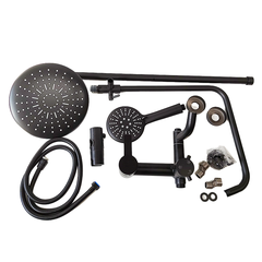 Minwei Premium Wall-Mounted Shower Set - Black Modern Chrome Faucets & Mixer Taps Stainless Steel Bathroom Shower Tap-mv392 - Beijing Minwei International Technology Co., Ltd.