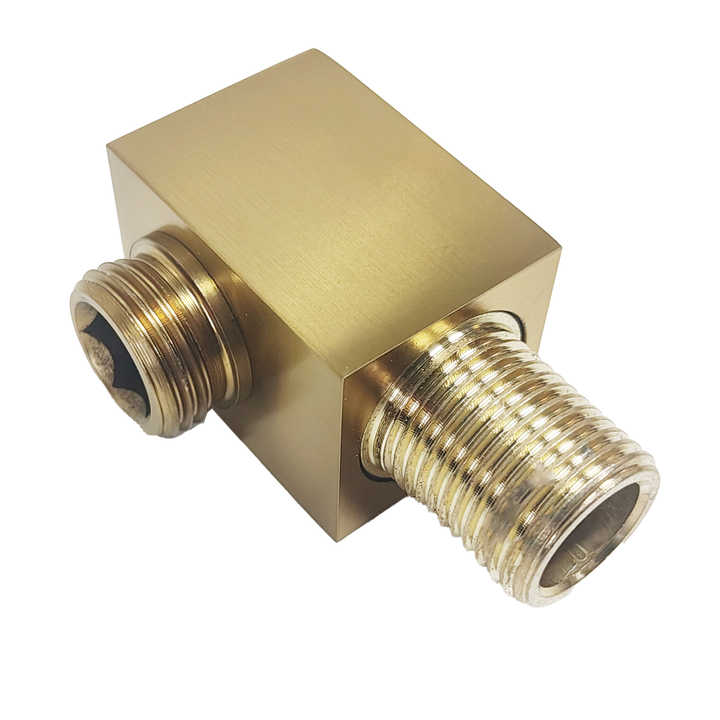 Water Outlet Shower Elbow Single-Handle Brushed Gold Bathroom Hardware Rain Spray Wall-Mounted Brass Chrome Shower Hose Elbow-mv926 - Beijing Minwei International Technology Co., Ltd.