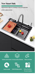 Minwei Smart Hot Rain Waterfall Honeycomb Stainless Steel Large Single Sink Mixer , Multifunctional Kitchen Sink - Beijing Minwei International Technology Co., Ltd.