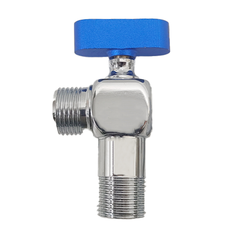 Minwei Chrome Large Flow Triangle Valve 1/2 Thread All Copper Ball Valve Plumbing Accessories Toilet Bathroom Washing Machine - Beijing Minwei International Technology Co., Ltd.