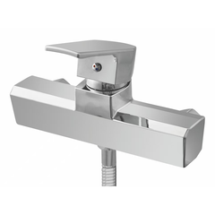 Luxury Chrome Plated Wall-Mounted Bath Shower Faucet Contemporary One-Way Mixer Dual Handle - MV1833 - Beijing Minwei International Technology Co., Ltd.