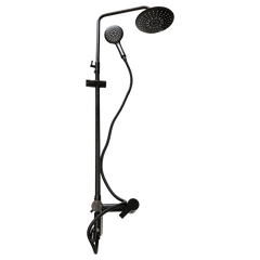 Minwei Premium Wall-Mounted Shower Set - Black Modern Chrome Faucets & Mixer Taps Stainless Steel Bathroom Shower Tap-mv392 - Beijing Minwei International Technology Co., Ltd.