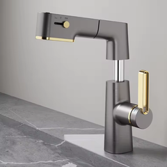 Minwei Pro Series Touchless Basin Tap | 18" Adjustable Spout with 1.5GPM Flow | Brushed Brass for Home/Clinic Use - Beijing Minwei International Technology Co., Ltd.