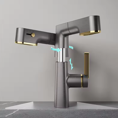Minwei Pro Series Touchless Basin Tap | 18" Adjustable Spout with 1.5GPM Flow | Brushed Brass for Home/Clinic Use - Beijing Minwei International Technology Co., Ltd.