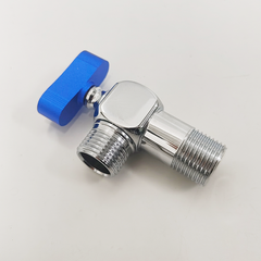 Minwei Chrome Large Flow Triangle Valve 1/2 Thread All Copper Ball Valve Plumbing Accessories Toilet Bathroom Washing Machine - Beijing Minwei International Technology Co., Ltd.