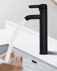 mv386 Minwei High-Quality Bathroom Lavatory Round Shape Stainless Steel Black Faucet - Stylish & Durable Washbasin Tap for Daily Use. - Beijing Minwei International Technology Co., Ltd.