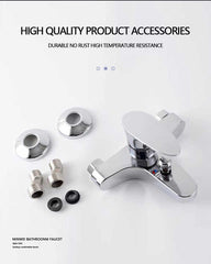Bath Mixer Faucet with Shower Head ABS Material Bathroom Fixed Mount Design - MV1010 - Beijing Minwei International Technology Co., Ltd.