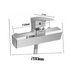 Luxury Chrome Plated Wall-Mounted Bath Shower Faucet Contemporary One-Way Mixer Dual Handle - MV1833 - Beijing Minwei International Technology Co., Ltd.