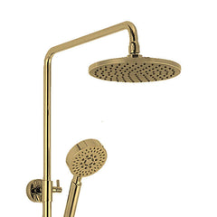 Shower Column Faucet Set Rose Gold Sliding Handheld Brass Adjustable Luxury by Minwei - New Arrival Bathroom Chrome Modern Rain-MV8216 - Beijing Minwei International Technology Co., Ltd.