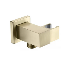 Modern Single-Handle Round Shape Brass Shower Bracket Brushed Gold Finish with ABS Water Inlet Plastic Material for Hotels-mv928 - Beijing Minwei International Technology Co., Ltd.