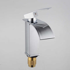 MV1310-B Minwei Europe Luxury Modern Brass Waterfall Faucet - 730G, Single Handle, Short Design for Bathroom Sink - Beijing Minwei International Technology Co., Ltd.