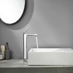 Silver basin faucet