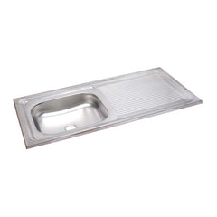 Stainless steel single-hole sink