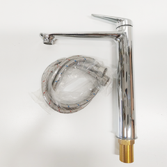 MV-01211 Minwei Tall Basin Faucet Brass Material Standard Handle Single Hole Chrome Finish Bathroom Tap - Beijing Minwei International Technology Co., Ltd.