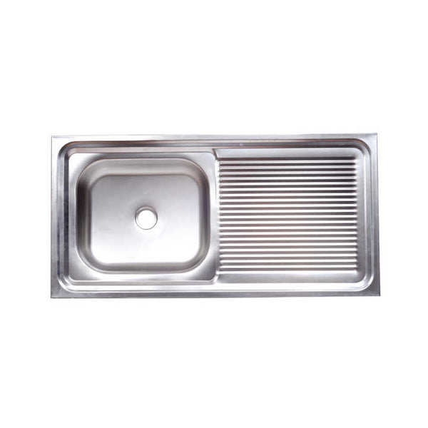 Stainless steel single-hole sink