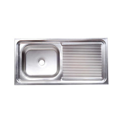 Stainless steel single-hole sink