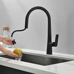 Minwei Modern Pull-out Brass Kitchen Faucet Tap Mixer Cold and Hot Kitchen Mixer 360 Rotation Kitchen Faucet - Beijing Minwei International Technology Co., Ltd.
