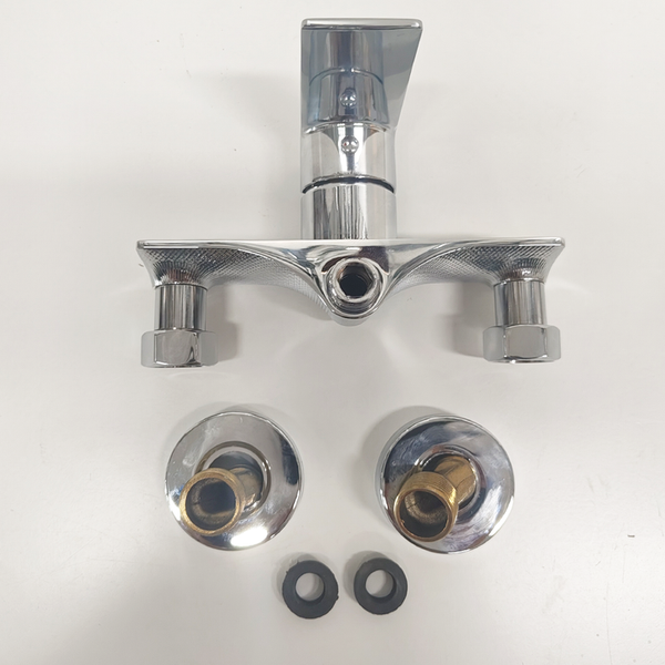 Shower Faucet Minwei Rectangular Brass Chrome Finish Wall-Mounted Bathroom Mixer Brass Valve - MV02030 - Beijing Minwei International Technology Co., Ltd.