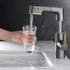 Minwei Pro Series Touchless Basin Tap | 18" Adjustable Spout with 1.5GPM Flow | Brushed Brass for Home/Clinic Use - Beijing Minwei International Technology Co., Ltd.