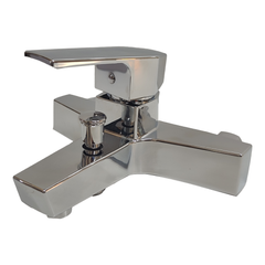 Modern Chrome Wall-Mounted Bath Shower Faucet Dual Handle One-Way Plastic Mixer Polished Surface Soft Spray Pattern Metered-mv1830 - Beijing Minwei International Technology Co., Ltd.