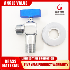 Minwei Chrome Large Flow Triangle Valve 1/2 Thread All Copper Ball Valve Plumbing Accessories Toilet Bathroom Washing Machine - Beijing Minwei International Technology Co., Ltd.