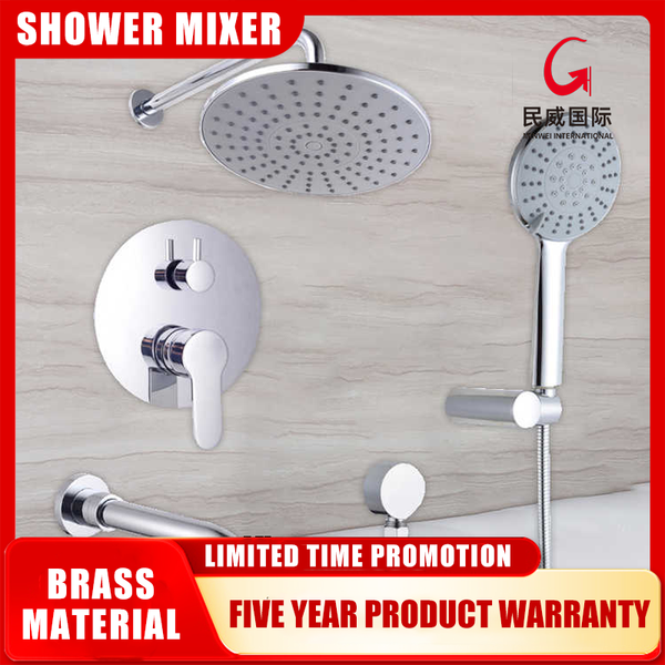 Unique White Brass Rainfall Shower Head Faucet System Shower Faucet Bathroom Shower Faucet-MV1310-c - Beijing Minwei International Technology Co., Ltd.