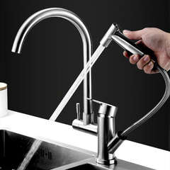 Sprayer Spring Bar Sink Pull Out Kitchen Faucet and Commercial Spay Rinse Faucet
