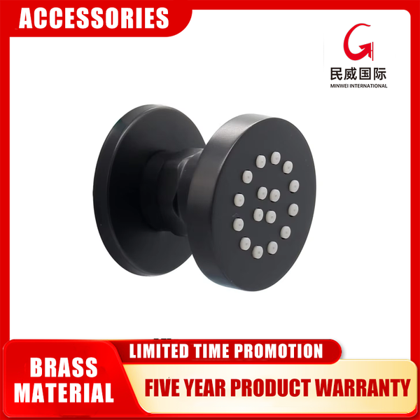 Black 2-Inch Round Brass/Copper Massage Body Spray Jets: Luxury Shower Experience with Massage Spa Sprays-mv923 - Beijing Minwei International Technology Co., Ltd.