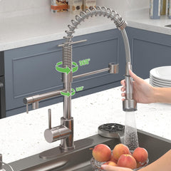 Kitchen Sink Mixer Tap with Pull Down Sprayer Multifunctional Hot and Cold Kitchen Taps - Beijing Minwei International Technology Co., Ltd.
