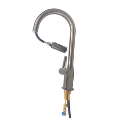 Minwei Modern Nickle Pull Down Brass Kitchen Faucet With 360 Rotation and Smart Mixer for Included Hot and Cold Water Hose-mv4736 - Beijing Minwei International Technology Co., Ltd.