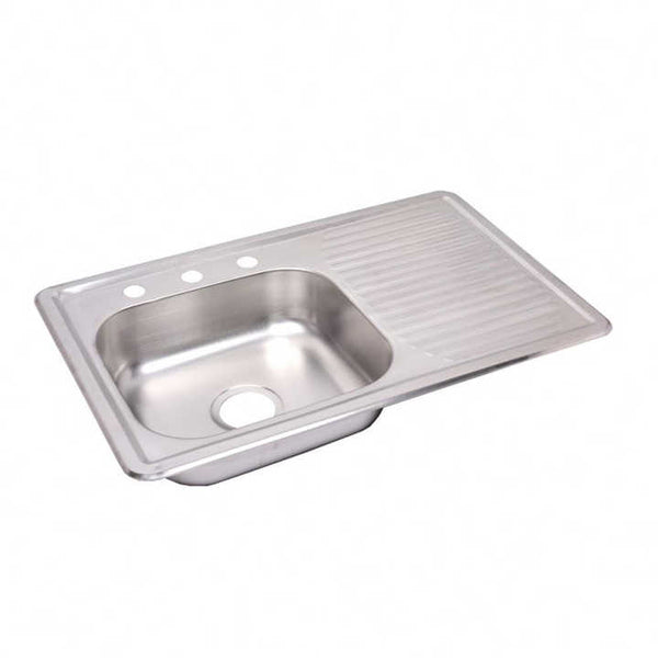 Single bowl sink with storage board