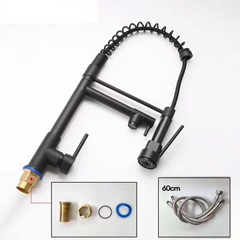 Minwei Black Kitchen Faucets with 2 in 1 Pull Out Spray Swivel Mixer Water Tap Spring Kitchen Pull Out Sink Faucet-mv1900c - Beijing Minwei International Technology Co., Ltd.