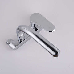 Minwei Wall Mounted Golden Brass and Zinc Wash Basin Mixer Tap Double Handle Kitchen Faucet-50013 - Beijing Minwei International Technology Co., Ltd.