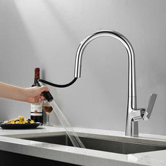 Minwei Manufacturer European Flexible Chrome Copper Brass Pull Out Single Handle Spray Sink Kitchen Faucets Mixer-mv0405-A - Beijing Minwei International Technology Co., Ltd.