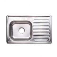 Single bowl sink with storage board