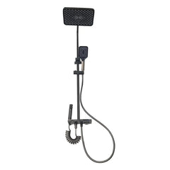 Minwei Modern Matte Black Brass Shower Mixer | Thermostatic Bathroom Faucet with Brushed & Polished Finish - Beijing Minwei International Technology Co., Ltd.