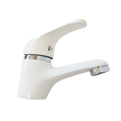 white basin faucet