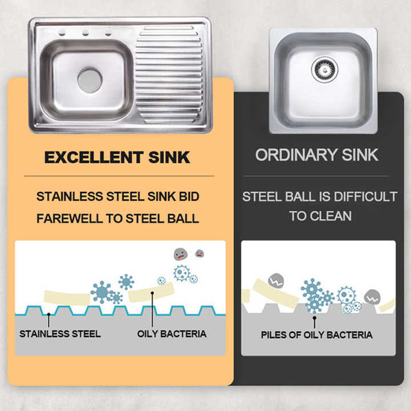 Single bowl sink with storage board