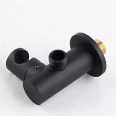 Single Handle Round Shape Brass Shower Bracket Brushed Gold Finish with Water Inlet Polished Chrome Surface-mv927 - Beijing Minwei International Technology Co., Ltd.