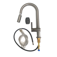 Minwei Modern Nickle Pull Down Brass Kitchen Faucet With 360 Rotation and Smart Mixer for Included Hot and Cold Water Hose-mv4736 - Beijing Minwei International Technology Co., Ltd.