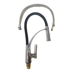 Minwei Luxury Polished Thermostatic Pull-Out Kitchen Faucet with 360-Degree Rotatable Rubber Hose for Enhanced Aesthetics-mv8705 - Beijing Minwei International Technology Co., Ltd.