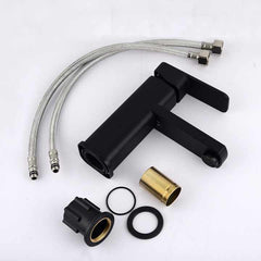 mv1302-A  Minwei Zinc black Polished Single Handle Irregular Italian Basin Tap Faucet Zinc Basin Faucet Wall Bathroom Faucet - Beijing Minwei International Technology Co., Ltd.