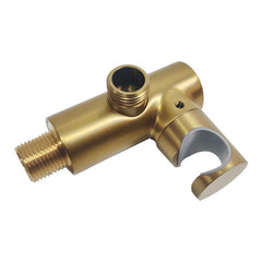 Single Handle Round Shape Brass Shower Bracket Brushed Gold Finish with Water Inlet Polished Chrome Surface-mv927 - Beijing Minwei International Technology Co., Ltd.