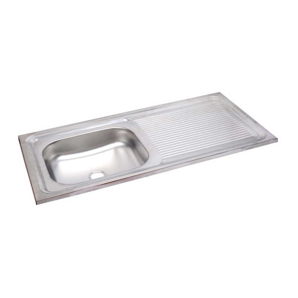 Stainless steel single-hole sink